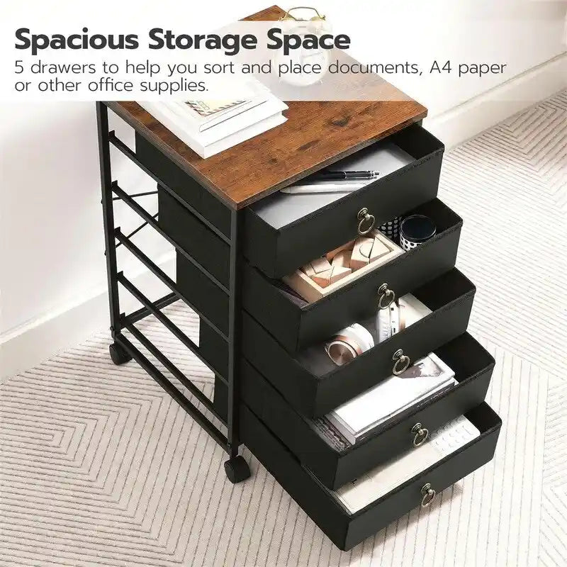 Classeur commode à 5 tiroirs - 15.7P x 15.7L x 25.7H