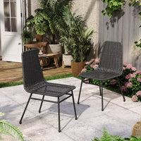Christopher Knight Home Chaise de salle à manger en rotin tressé et cadre en fer Wtroup