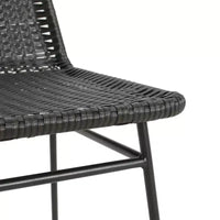Christopher Knight Home Chaise de salle à manger en rotin tressé et cadre en fer Wtroup