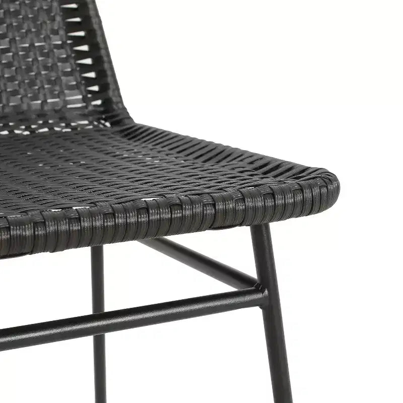 Christopher Knight Home Chaise de salle à manger en rotin tressé et cadre en fer Wtroup