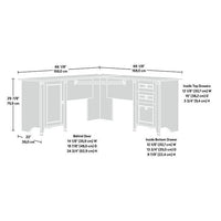 Bureau informatique d'angle Carson Forge Wc A2