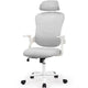 Chaise de bureau, chaise pivotante confortable à dossier haut, roulettes, appuie-tête réglable