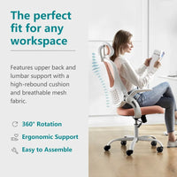 Chaise de bureau, chaise pivotante confortable à dossier haut, roulettes, appuie-tête réglable