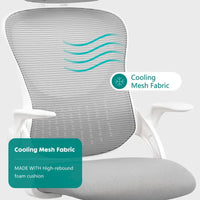 Chaise de bureau, chaise pivotante confortable à dossier haut, roulettes, appuie-tête réglable