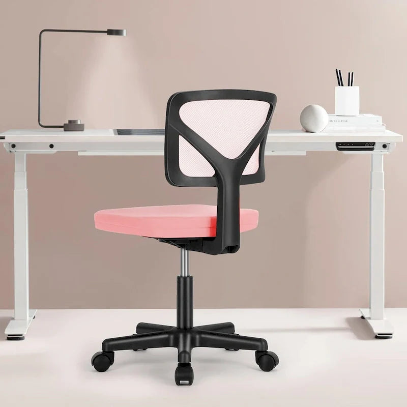 Chaise de bureau confortable rembourrée en cuir PU, chaise de bureau à domicile avec accoudoirs et pivot réglable