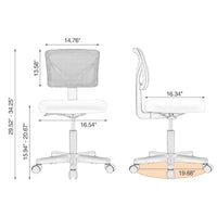 Chaise de bureau confortable rembourrée en cuir PU, chaise de bureau à domicile avec accoudoirs et pivot réglable
