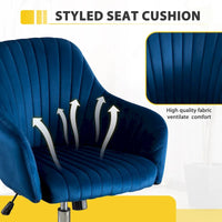 Fauteuil d'appoint Chaise de bureau moderne et décontractée avec hauteur réglable en velours et roulettes réglables