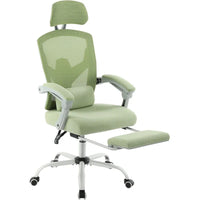 Chaise de bureau à domicile avec repose-pieds, chaises inclinables à dossier haut en maille avec appuie-tête pour la maison, le bureau, le gaming, les étudiants