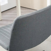 Chaise de bureau large HOMCOM, chaise de bureau sans accoudoirs, chaise de coiffeuse en tissu pour ordinateur avec hauteur réglable