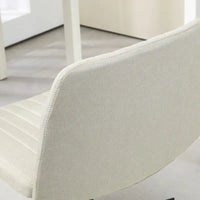 Chaise de bureau large HOMCOM, chaise de bureau sans accoudoirs, chaise de coiffeuse en tissu pour ordinateur avec hauteur réglable