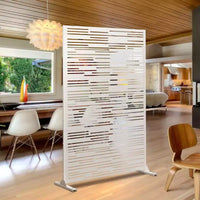 PexFix 72 po x 47 po Brise-vue extérieur en métal Motif brillant Noir