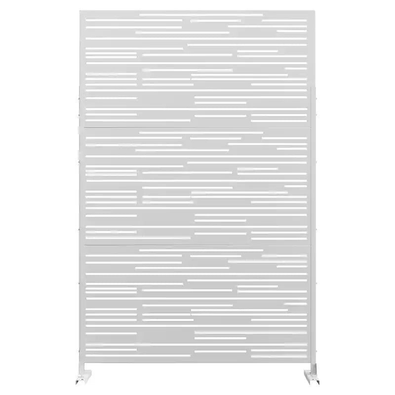 PexFix 72 po x 47 po Brise-vue extérieur en métal Motif brillant Noir