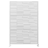 PexFix 72 po x 47 po Brise-vue extérieur en métal Motif brillant Noir