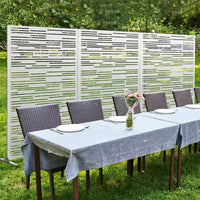 PexFix 72 po x 47 po Brise-vue extérieur en métal Motif brillant Noir