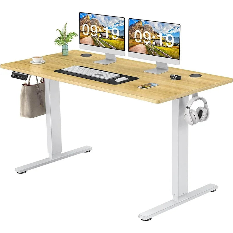 Bureau debout électrique à hauteur réglable, bureau informatique ergonomique assis-debout, 55 x 24