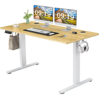 Bureau debout électrique à hauteur réglable, bureau informatique ergonomique assis-debout, 55 x 24