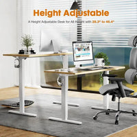 Bureau debout électrique à hauteur réglable, bureau informatique ergonomique assis-debout, 55 x 24