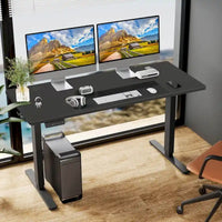 Bureau debout électrique à hauteur réglable, bureau informatique ergonomique assis-debout, 55 x 24