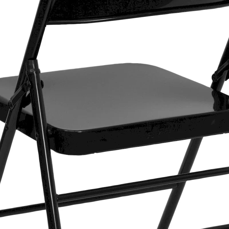 Lot de 4 chaises pliantes en métal à triple renfort et double charnière