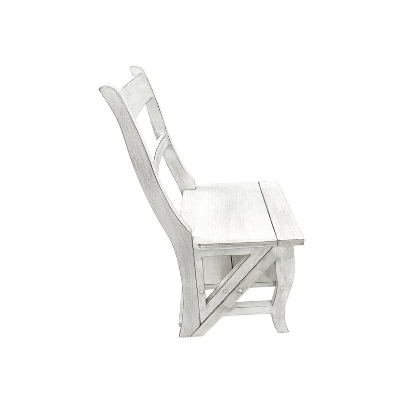 Chaise de bibliothèque pliante Carolina Living - Blanc antique