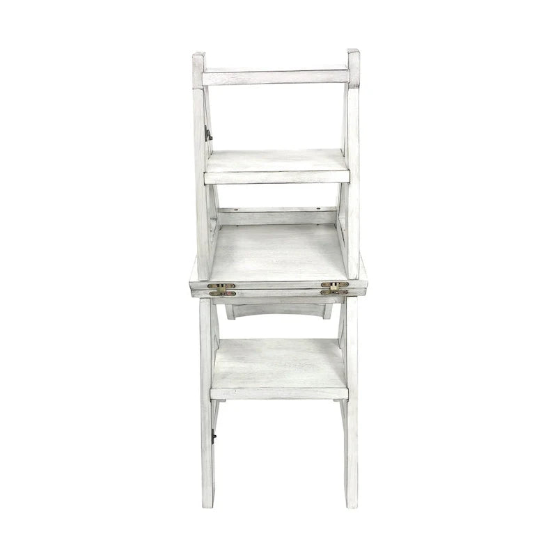 Chaise de bibliothèque pliante Carolina Living - Blanc antique