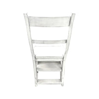 Chaise de bibliothèque pliante Carolina Living - Blanc antique