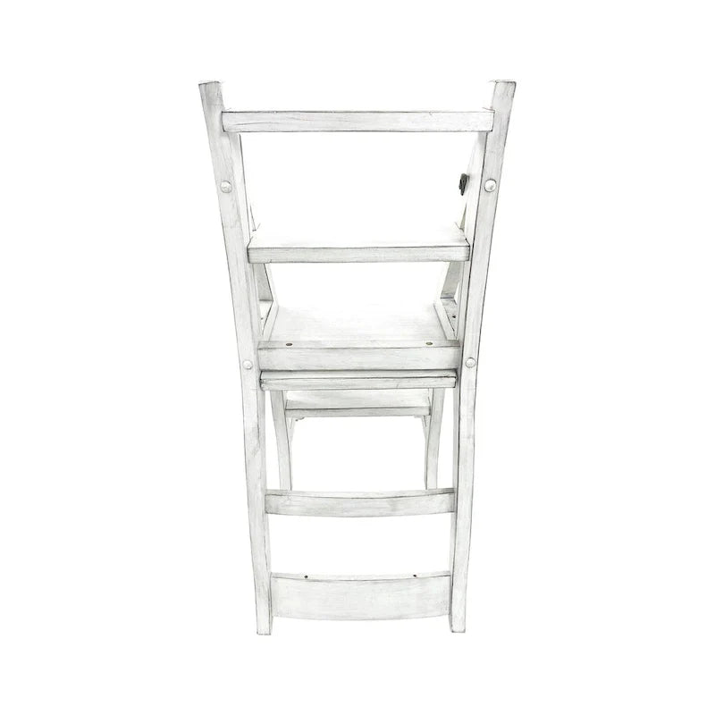 Chaise de bibliothèque pliante Carolina Living - Blanc antique