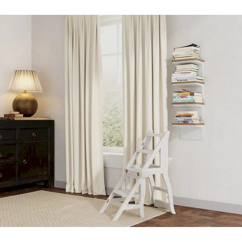 Chaise de bibliothèque pliante Carolina Living - Blanc antique