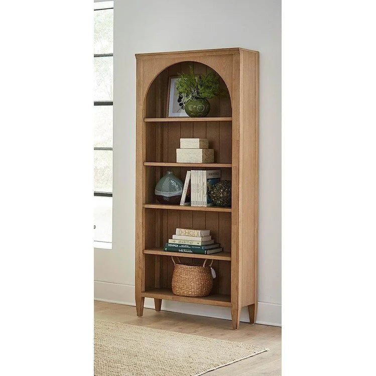 Bibliothèque moderne en bois, étagère de bureau, meuble de rangement, entièrement assemblé, marron clair