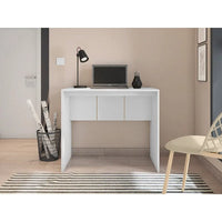 Bureau d'ordinateur moderne 89 cm de large Meuble de bureau pour petits espaces Design minimaliste Table d'étude compacte pour PC et ordinateur portable