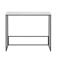Maypex Console étroite en quartz blanc avec base noire