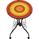 Table d'appoint en verre et métal motif tournesol par Trademark Innovations