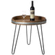 Table d'appoint ou de chevet en tonneau de vin en bois