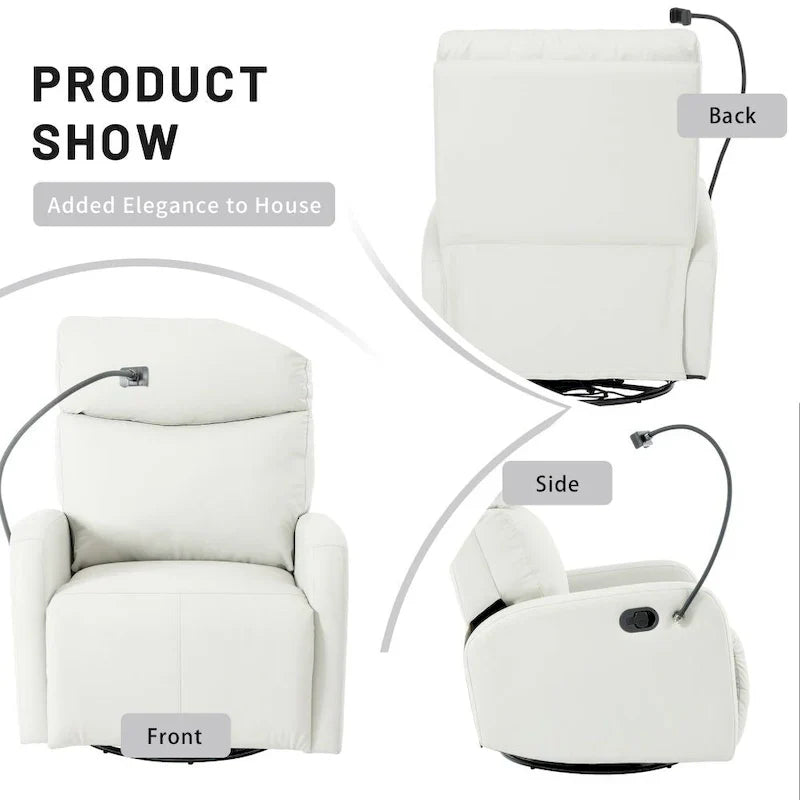 Petit Fauteuil Inclinable Pivotant à Bascule Moderne