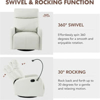 Petit Fauteuil Inclinable Pivotant à Bascule Moderne