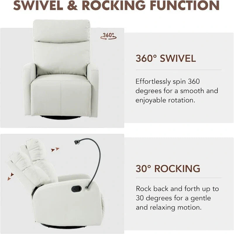 Petit Fauteuil Inclinable Pivotant à Bascule Moderne