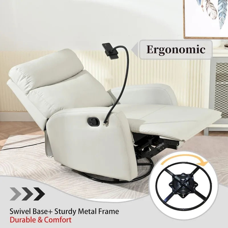 Petit Fauteuil Inclinable Pivotant à Bascule Moderne