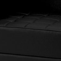 Configuration Sectionnelle Modulable 9 Pièces en LeatherSoft - Pieds en Acier Inoxydable - 140.5L x 28.75 - 140.5P x 27.5H pouces