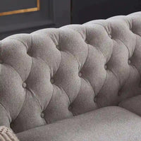 Canapé en tissu de lin Chesterfield