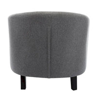 Fauteuil tonneau capitonné en cuir PU, fauteuil tub pour salon, chambre, club