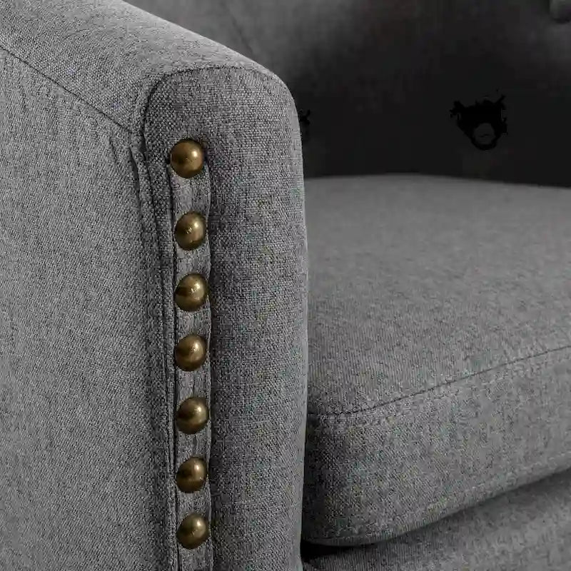 Fauteuil tonneau capitonné en cuir PU, fauteuil tub pour salon, chambre, club