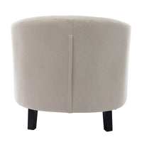 Fauteuil tonneau capitonné en cuir PU, fauteuil tub pour salon, chambre, club