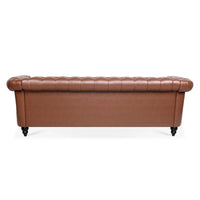 GEITIN 84.65 Canapé Chesterfield 3 places avec accoudoirs arrondis en PU