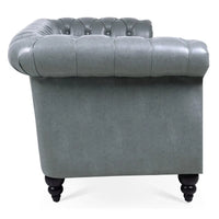 GEITIN 84.65 Canapé Chesterfield 3 places avec accoudoirs arrondis en PU