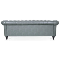 GEITIN 84.65 Canapé Chesterfield 3 places avec accoudoirs arrondis en PU