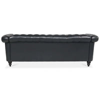 GEITIN 84.65 Canapé Chesterfield 3 places avec accoudoirs arrondis en PU