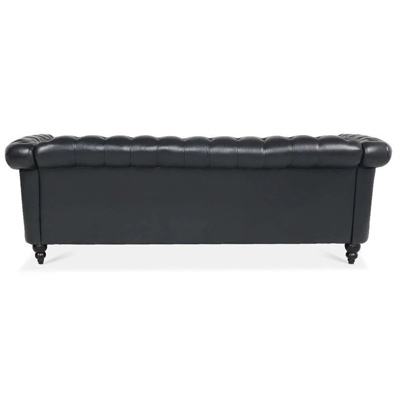 GEITIN 84.65 Canapé Chesterfield 3 places avec accoudoirs arrondis en PU