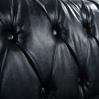 GEITIN 84.65 Canapé Chesterfield 3 places avec accoudoirs arrondis en PU