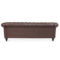 GEITIN 84.65 Canapé Chesterfield 3 places avec accoudoirs arrondis en PU