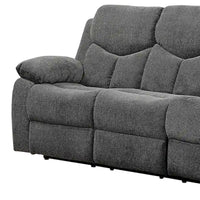 HomeRoots Canapé inclinable 82 gris chenille avec pieds noirs - 82